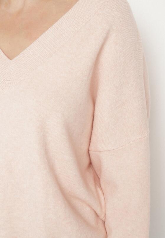 Pulover Roz deschis 5