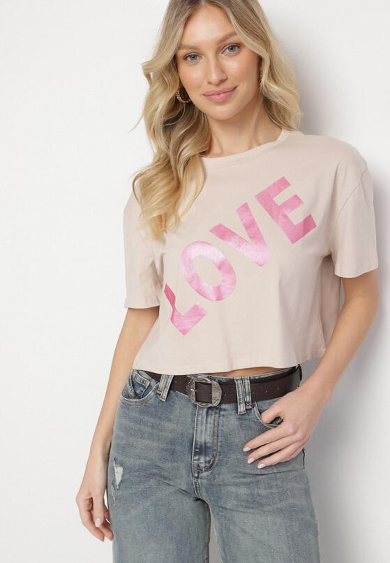 T-shirt Bej închis 1