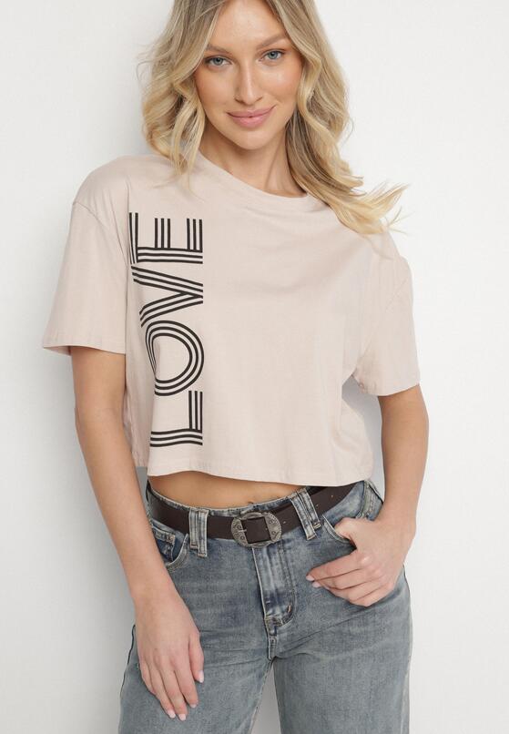 T-shirt Bej închis 1