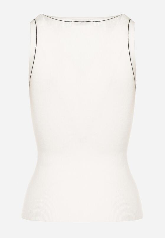 Top Alb cu negru 7