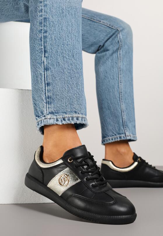 Sneakers Negru cu argintiu 2