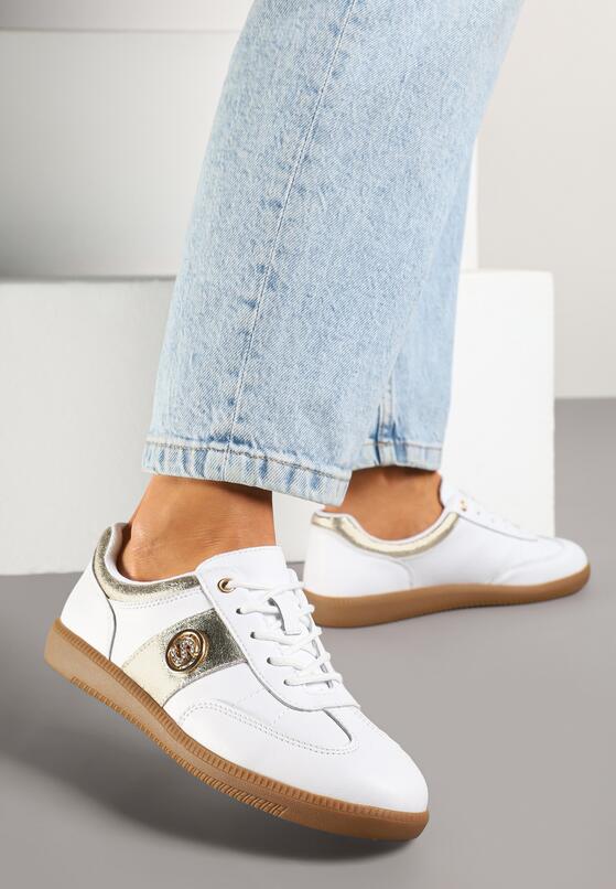 Sneakers Alb cu auriu 1
