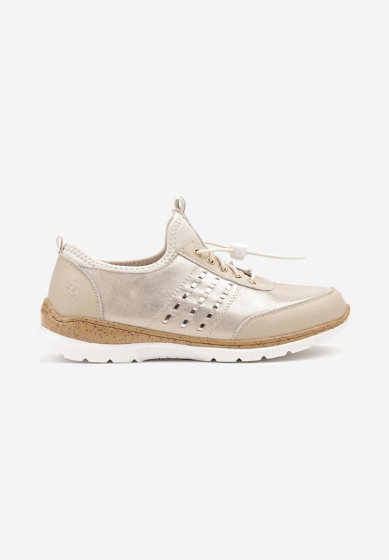 Sneakers Bej cu auriu 4