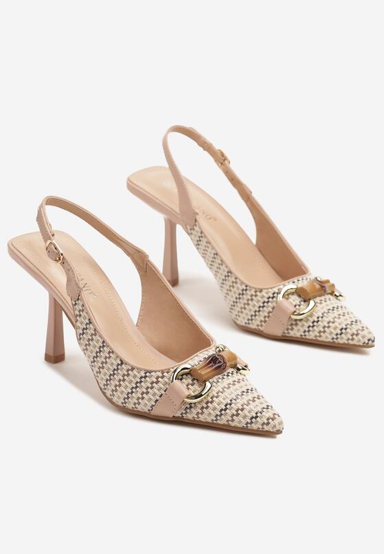 Pantofi stiletto Bej 5