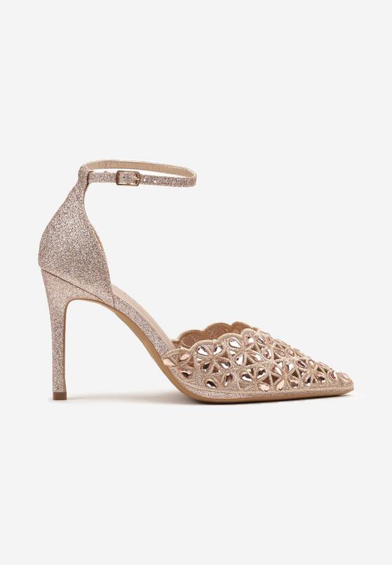 Pantofi stiletto Culoarea șampaniei 4