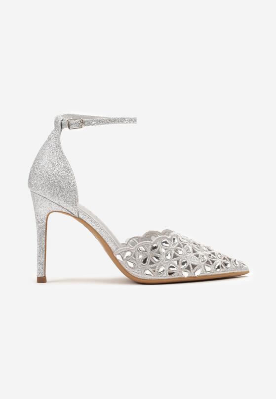 Pantofi stiletto Argintii 4