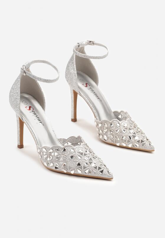 Pantofi stiletto Argintii 5