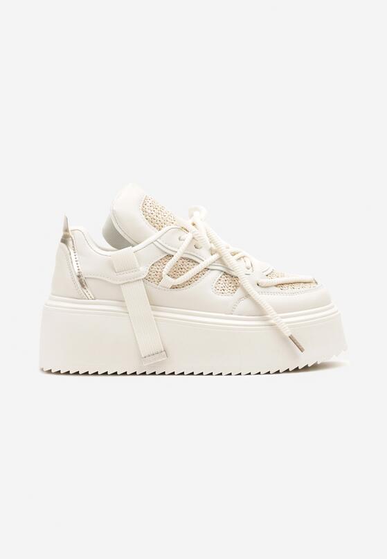 Sneakers Bej cu alb 4