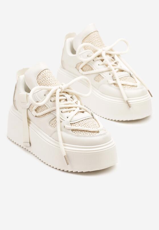 Sneakers Bej cu alb 5