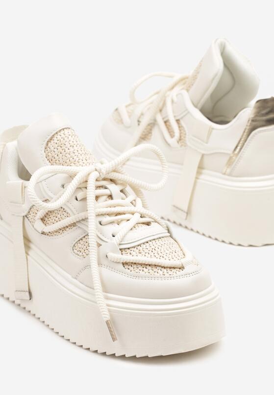 Sneakers Bej cu alb 6