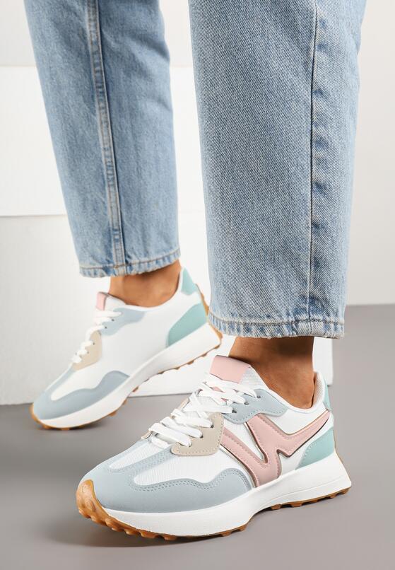 Niebiesko-Różowe Sneakersy z Geometrycznym Wzorem Zdivaria 3