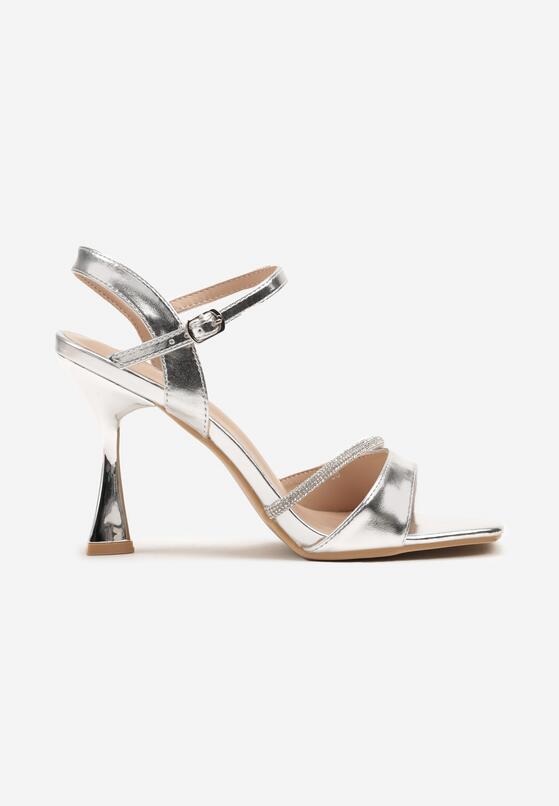 Pantofi stiletto Argintii 4