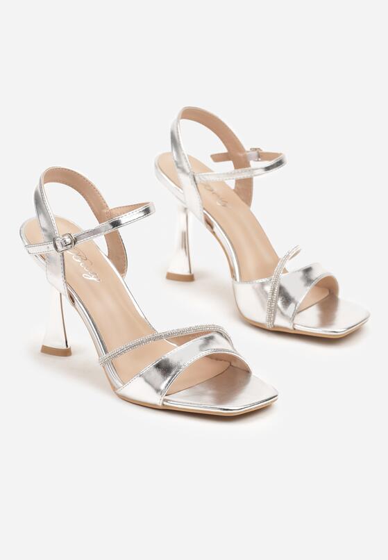 Pantofi stiletto Argintii 5