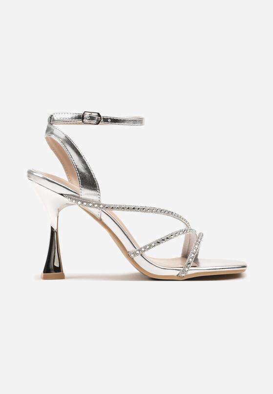Pantofi stiletto Argintii 4