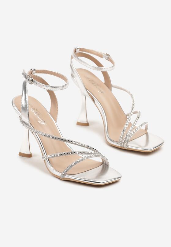 Pantofi stiletto Argintii 5