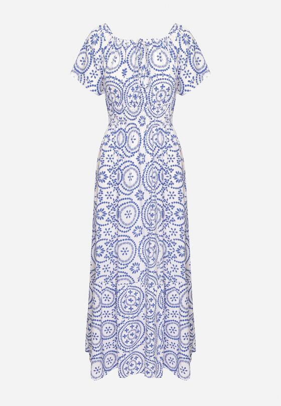 Rochie Albastră cu alb 6