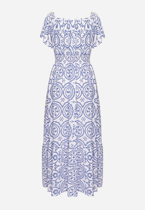 Rochie Albastră cu alb 7