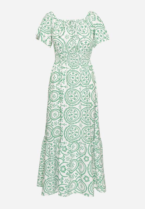 Rochie Verde cu alb 6