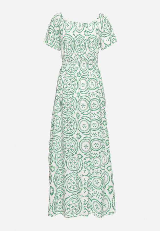 Rochie Verde cu alb 7