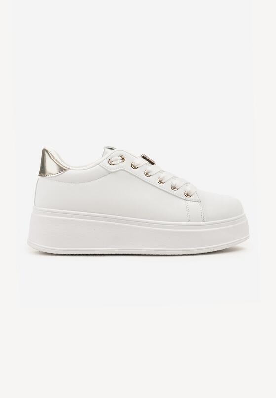 Sneakers Alb cu auriu 4