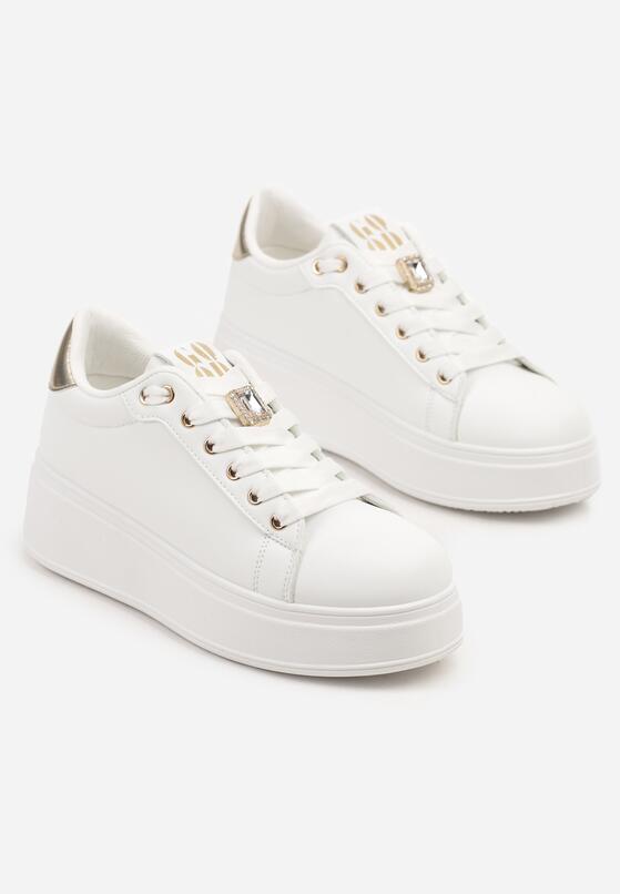 Sneakers Alb cu auriu 5