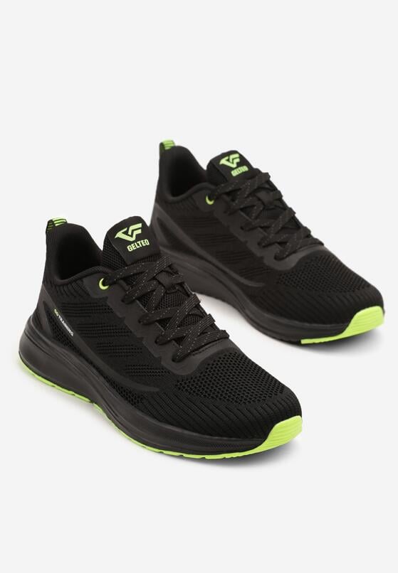 Pantofi sport Negru cu verde 2