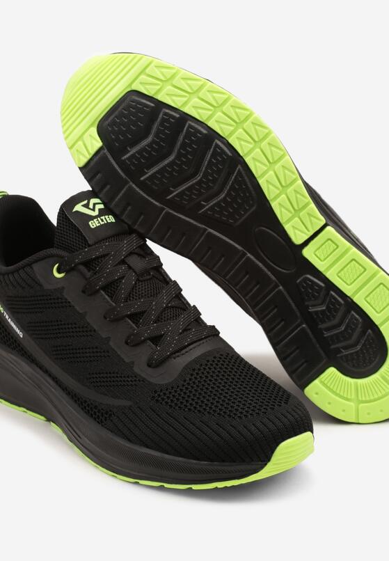 Pantofi sport Negru cu verde 3