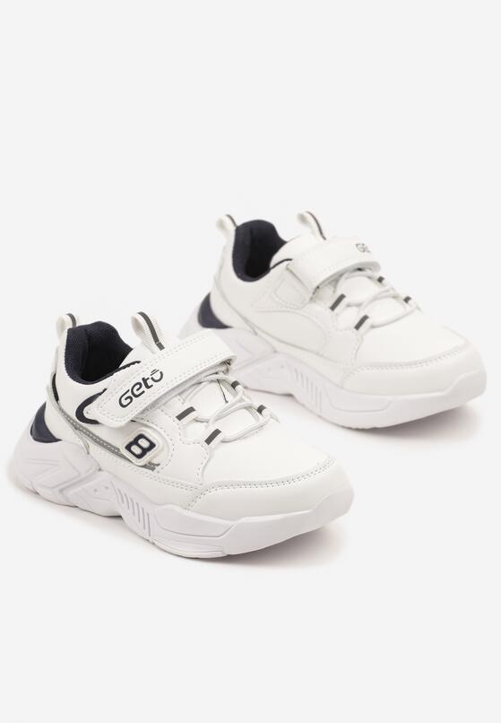 Białe Buty Sportowe Sneakersy na Piankowej Podeszwie z Zapięciem na Rzep Morloti 2