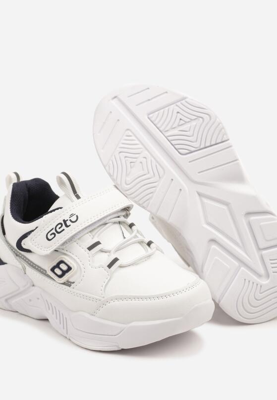 Białe Buty Sportowe Sneakersy na Piankowej Podeszwie z Zapięciem na Rzep Morloti 3