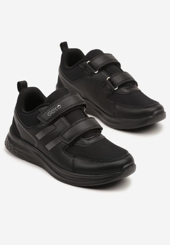 Czarne Buty Sportowe Sneakersy Zapinane na Rzep Telorea 2