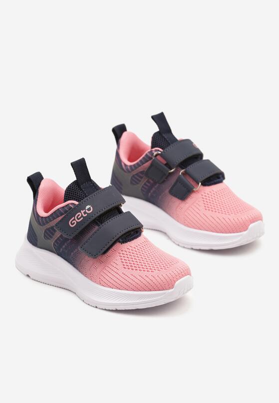 Niebiesko-Różowe Buty Sportowe Sneakersy Geto Ozdobione Cieniowaniem Desamiela 2
