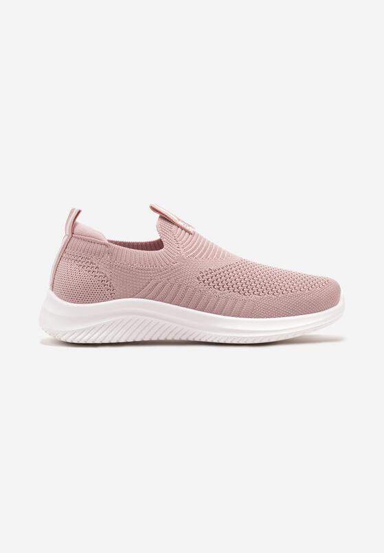 Ciemnoróżowe Wsuwane Buty Sportowe Sneakersy z Siateczki na Piankowej Podeszwie Eldriva 1