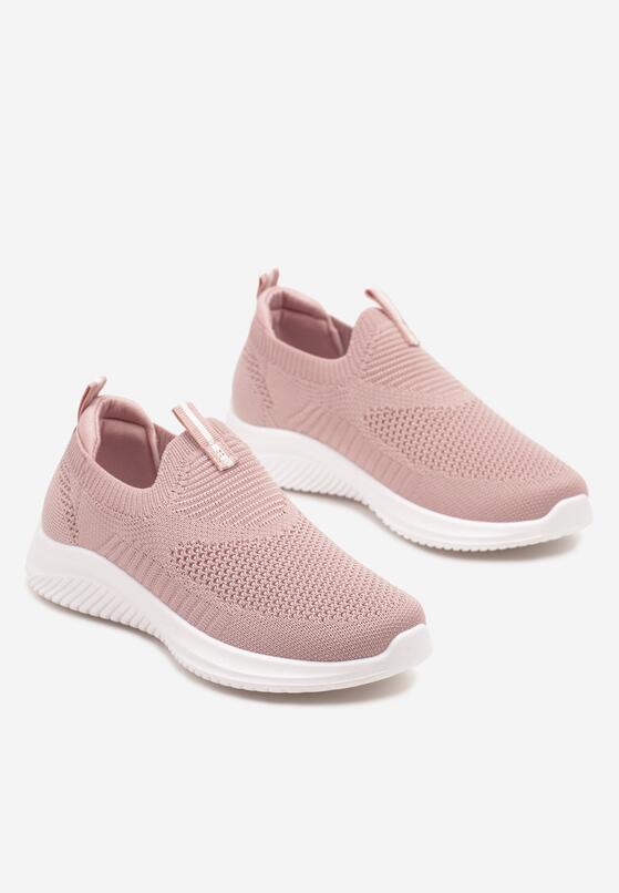 Ciemnoróżowe Wsuwane Buty Sportowe Sneakersy z Siateczki na Piankowej Podeszwie Eldriva 2