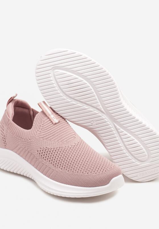 Ciemnoróżowe Wsuwane Buty Sportowe Sneakersy z Siateczki na Piankowej Podeszwie Eldriva 3