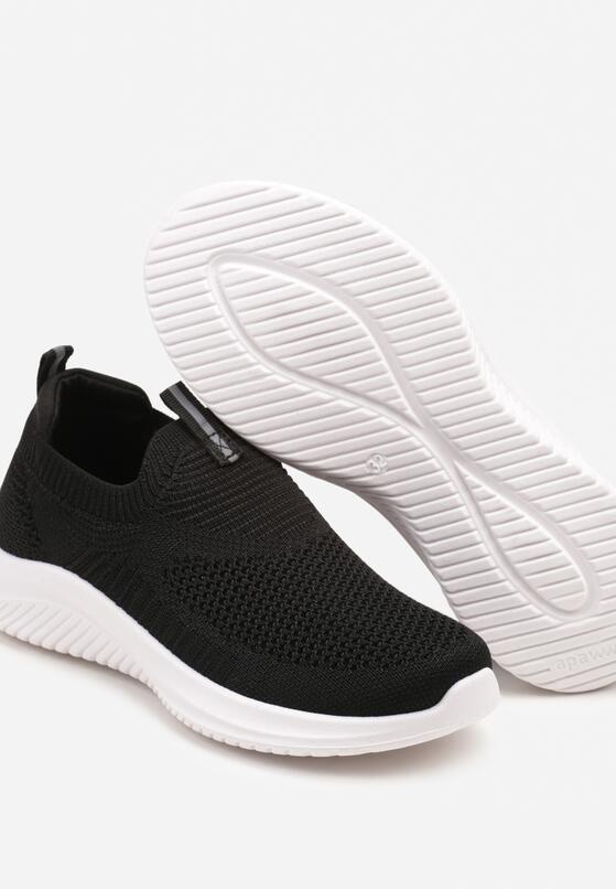Czarne Wsuwane Buty Sportowe Sneakersy z Siateczki na Piankowej Podeszwie Eldriva 3