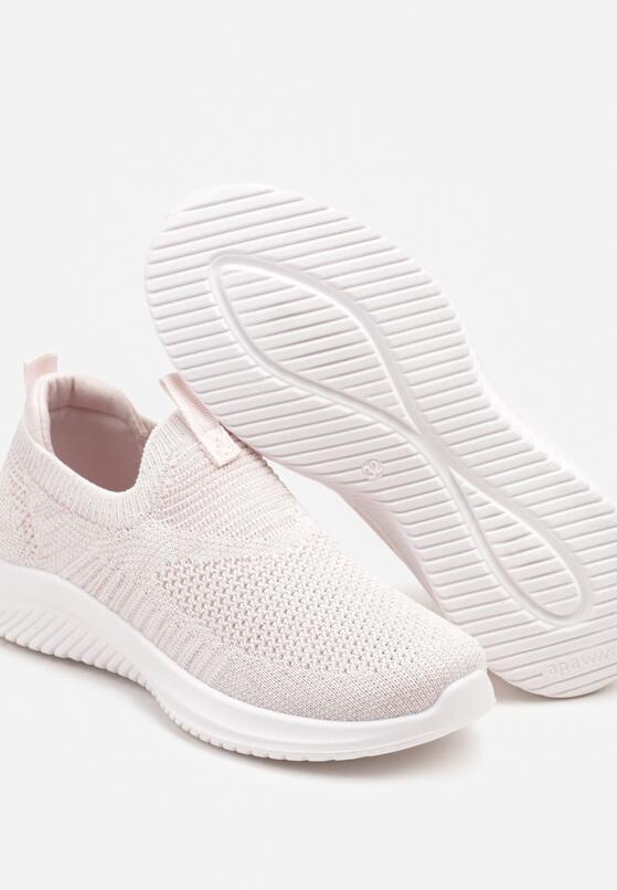 Różowe Wsuwane Buty Sportowe Sneakersy z Siateczki na Piankowej Podeszwie Eldriva 3
