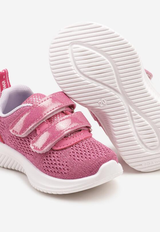 Fuksjowe Buty Sportowe Sneakersy z Siateczki Zapinane na Rzepy Karival 3