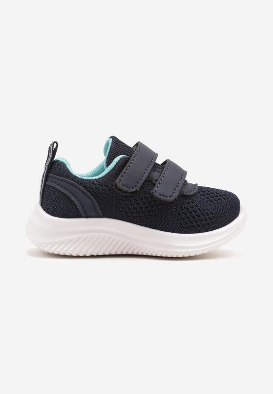 Granatowo-Niebieskie Buty Sportowe Sneakersy z Siateczki Zapinane na Rzepy Karival 1