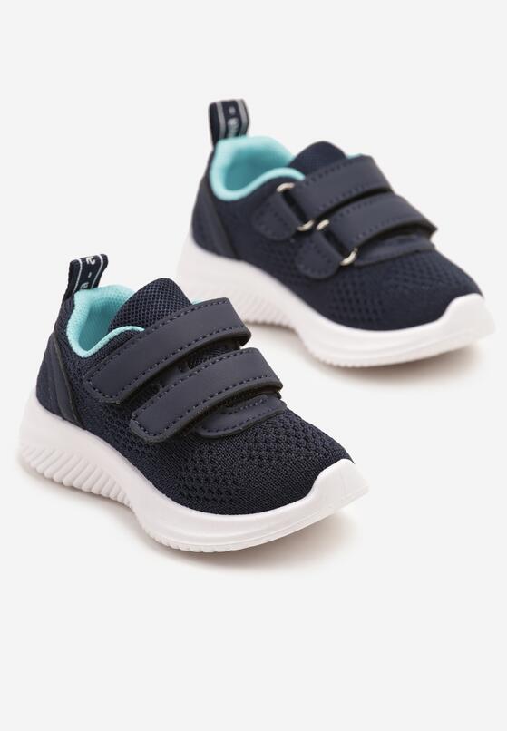 Granatowo-Niebieskie Buty Sportowe Sneakersy z Siateczki Zapinane na Rzepy Karival 2