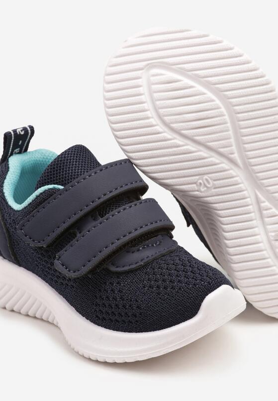 Granatowo-Niebieskie Buty Sportowe Sneakersy z Siateczki Zapinane na Rzepy Karival 3