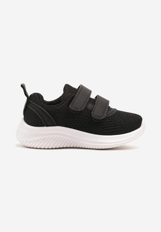 Czarne Buty Sportowe Sneakersy z Siateczki Zapinane na Rzepy Karival 1