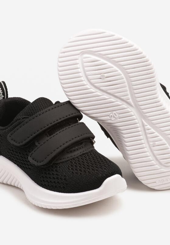Czarne Buty Sportowe Sneakersy z Siateczki Zapinane na Rzepy Karival 3
