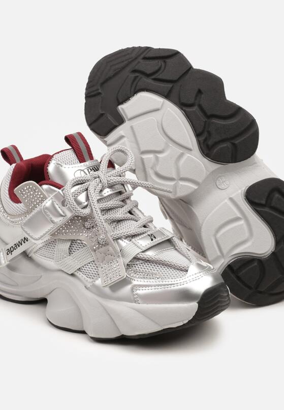 Szare Buty Sportowe Sneakersy w Stylu Streetwearowym z Rzepem Ediriva 3