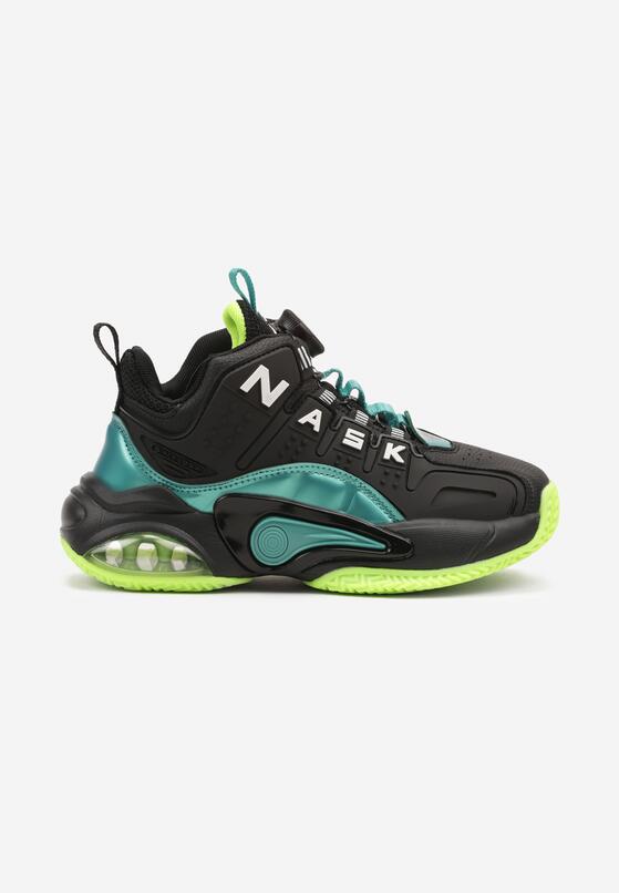 Pantofi sport Negru cu verde 1