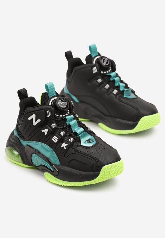 Pantofi sport Negru cu verde 2