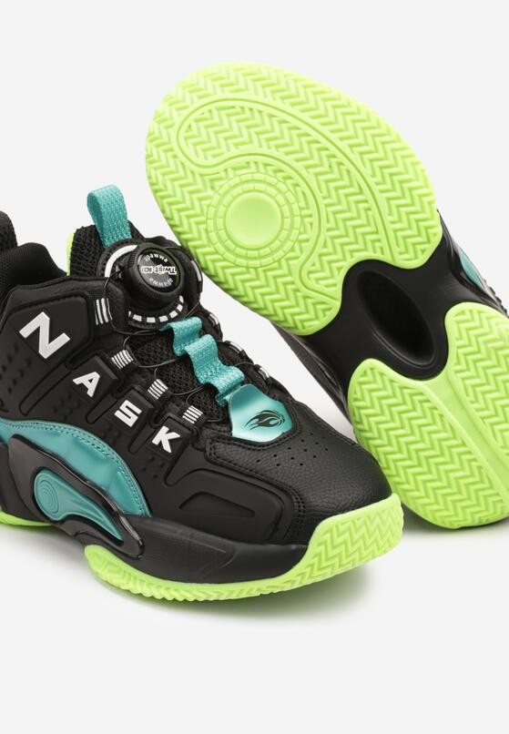 Pantofi sport Negru cu verde 3