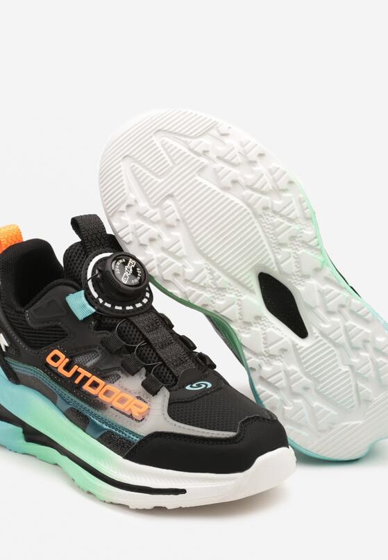 Pantofi sport Negru cu verde 3