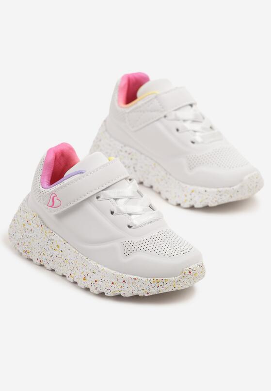 Biało-Czerwone Buty Sportowe Sneakersy na Piankowej Podeszwie Zapinane na Rzep Desolissa 2