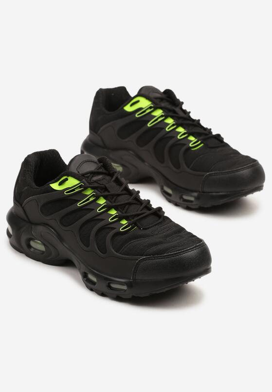 Pantofi sport Negru cu verde 2