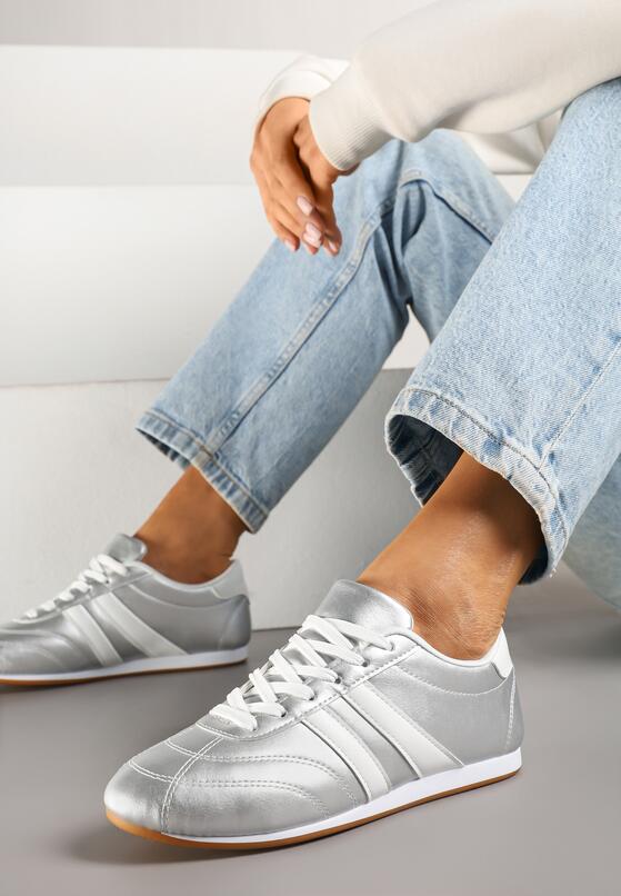 Sneakers Argintiu cu alb 1